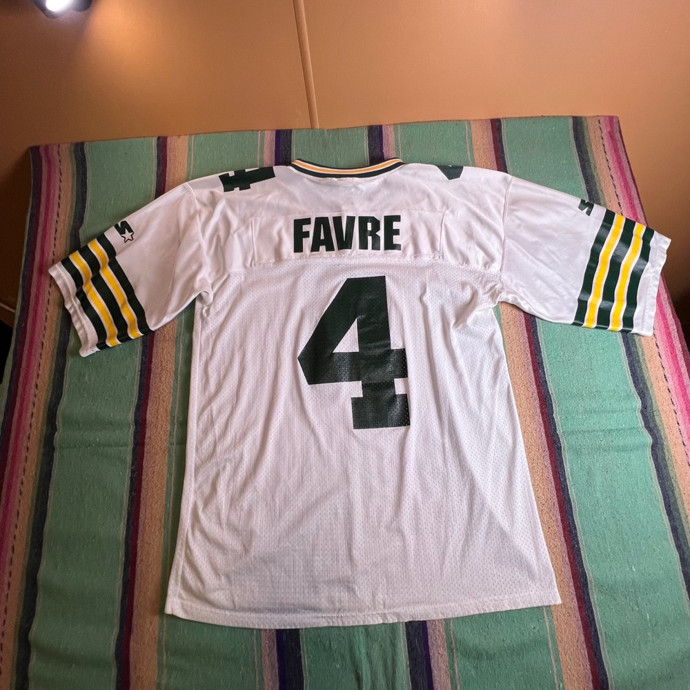 Starter Brett Favre Jersey Mens 48 L White Packers 1995 Vintage NFL Football